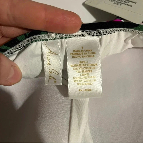 Anne Cole Womens Floral Sleeveless Halter Strap Pull-On One Piece Swimsuit NWT 6 - Picture 6 of 11